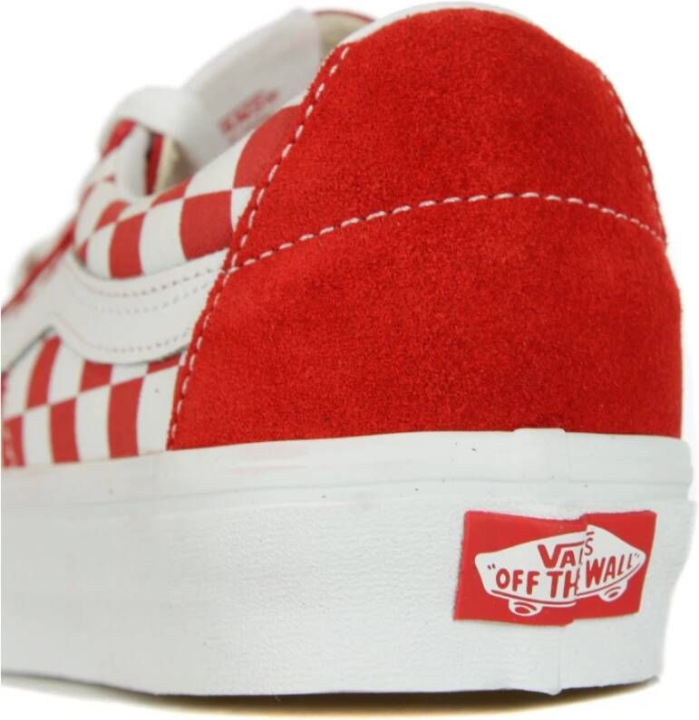 Vans Lage Racing Red Checkerboard Schoenen Red Heren