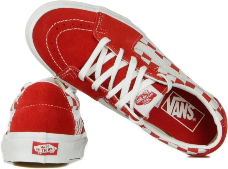 Vans Lage Racing Red Checkerboard Schoenen Red Heren