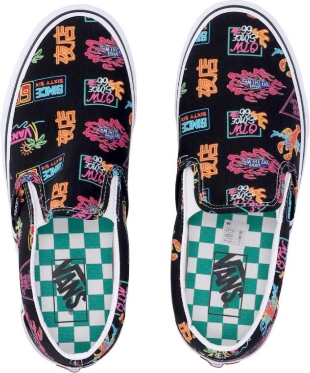 Vans Lage Slip-on Sneakers Zwart neon Multicolor Heren