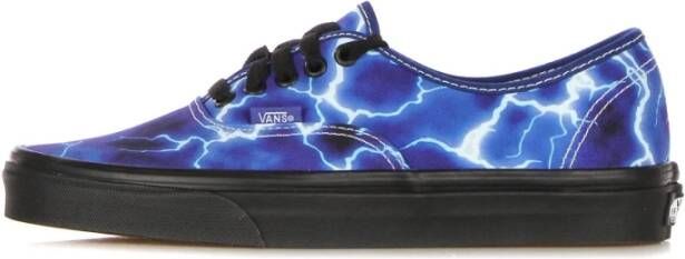 Vans Lage Zwarte Blauwe Sneaker Bliksemstijl Blue Heren