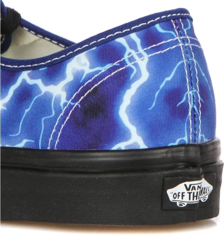 Vans Lage Zwarte Blauwe Sneaker Bliksemstijl Blue Heren