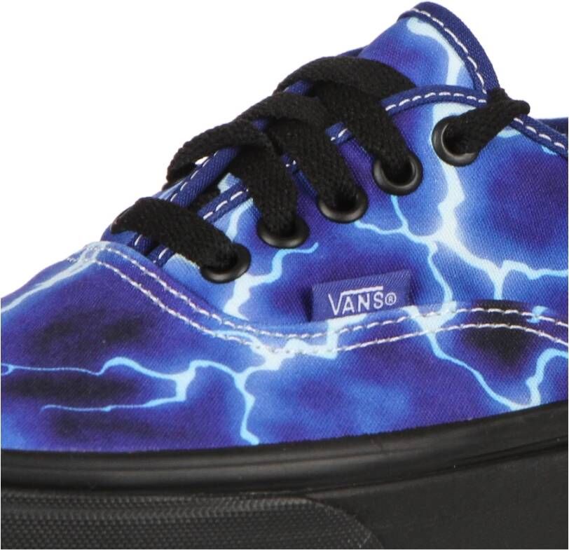 Vans Lage Zwarte Blauwe Sneaker Bliksemstijl Blue Heren