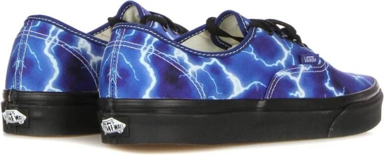 Vans Lage Zwarte Blauwe Sneaker Bliksemstijl Blue Heren