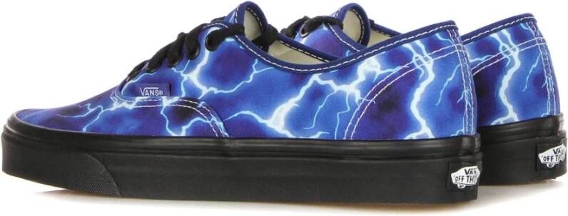 Vans Lage Zwarte Blauwe Sneaker Bliksemstijl Blue Heren