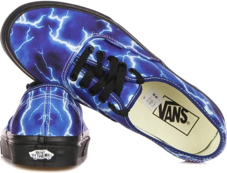 Vans Lage Zwarte Blauwe Sneaker Bliksemstijl Blue Heren