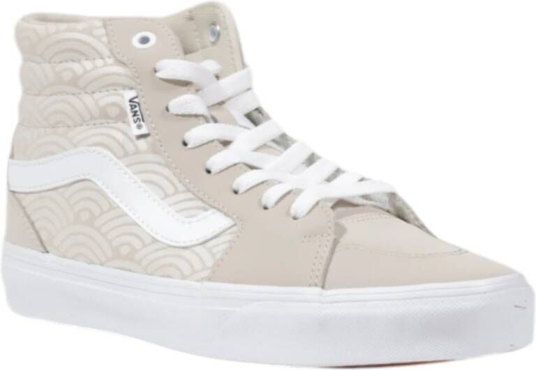 Vans Leren Dames Hi-Top Schoenen Beige Dames