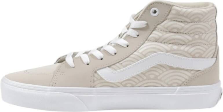 Vans Leren Dames Hi-Top Schoenen Beige Dames