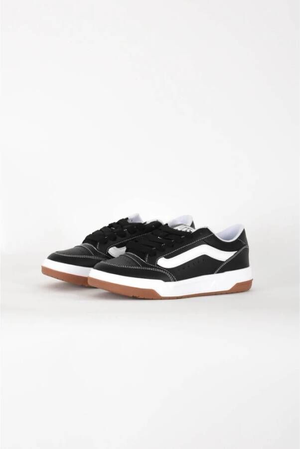 Vans Leren Sneakers met Rubberen Zool Black Heren