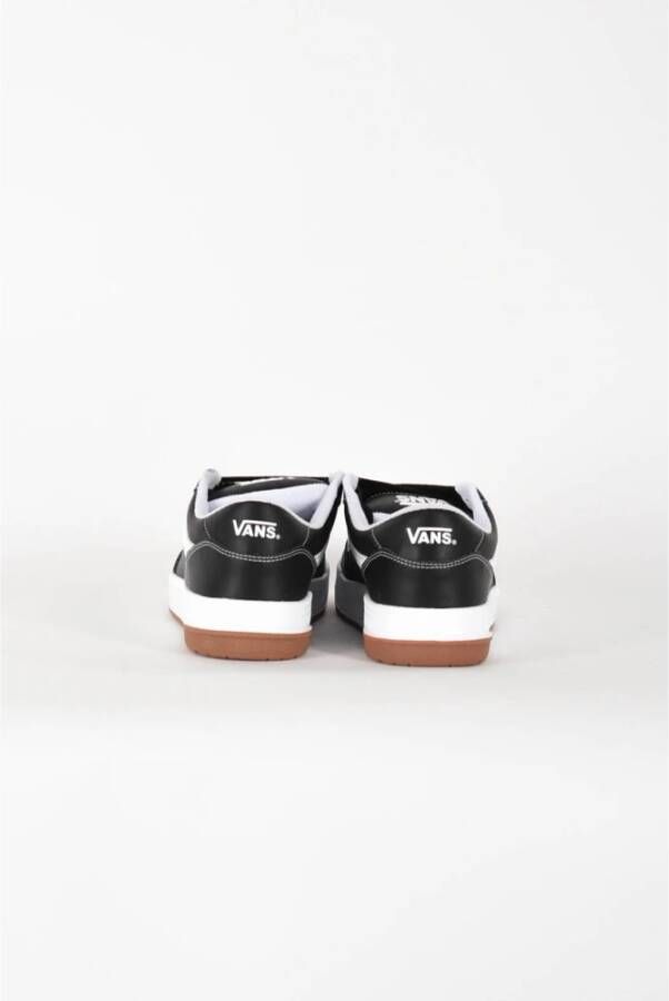 Vans Leren Sneakers met Rubberen Zool Black Heren