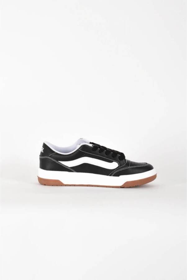 Vans Leren Sneakers met Rubberen Zool Black Heren