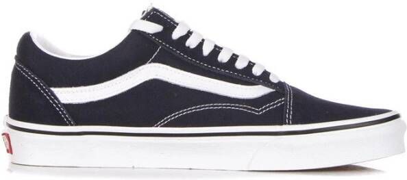 Vans Nacht Lage Sneaker met Suède en Canvas Blue Heren