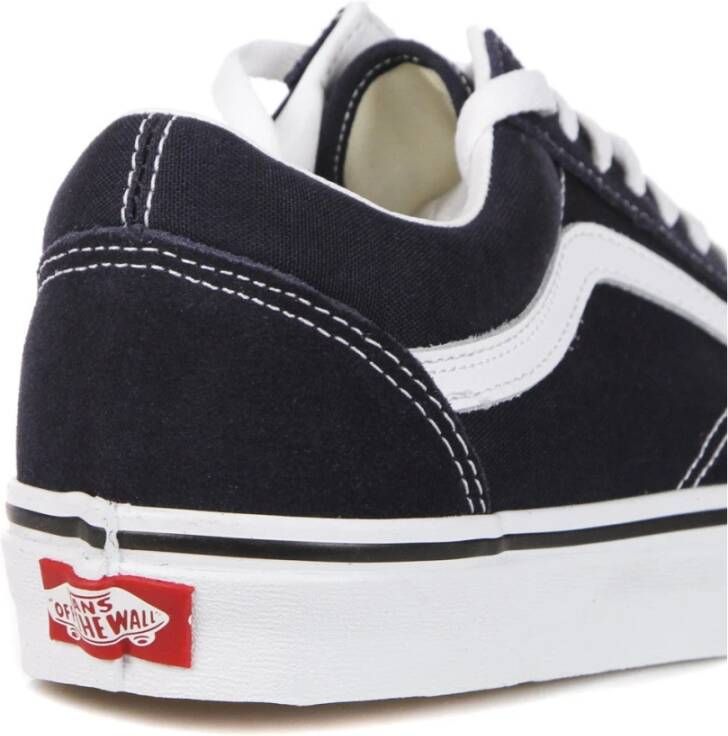 Vans Nacht Lage Sneaker met Suède en Canvas Blue Heren