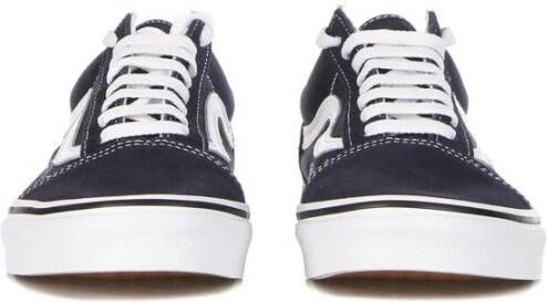 Vans Nacht Lage Sneaker met Suède en Canvas Blue Heren