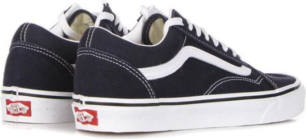 Vans Nacht Lage Sneaker met Suède en Canvas Blue Heren