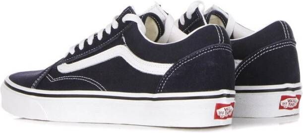 Vans Nacht Lage Sneaker met Suède en Canvas Blue Heren