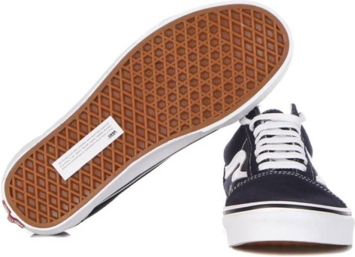 Vans Nacht Lage Sneaker met Suède en Canvas Blue Heren