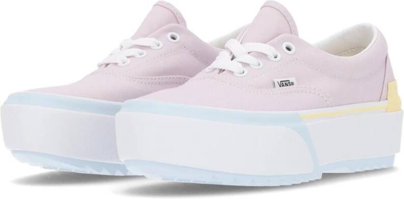 Vans Pastel Lage Sneaker met Plateau Pink Dames