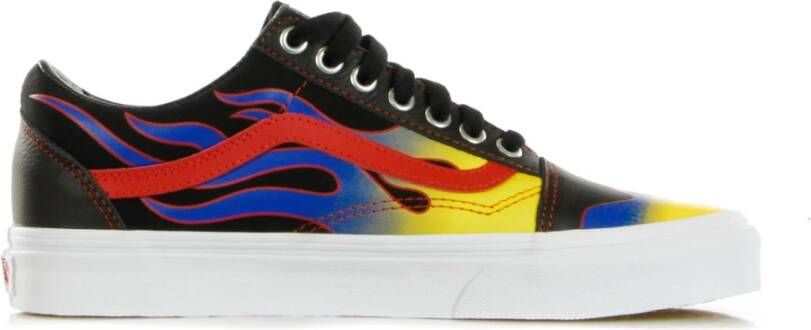 Vans Racer Lage Schoen in Zwart Rood Multicolor Heren