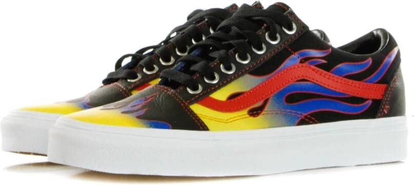 Vans Racer Lage Schoen in Zwart Rood Multicolor Heren