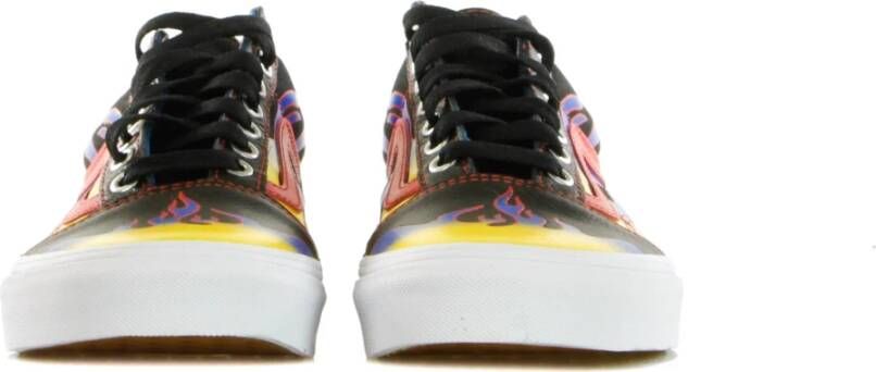 Vans Racer Lage Schoen in Zwart Rood Multicolor Heren