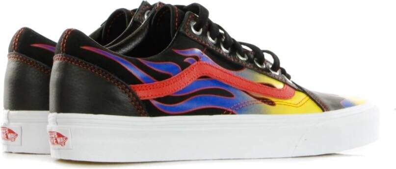 Vans Racer Lage Schoen in Zwart Rood Multicolor Heren