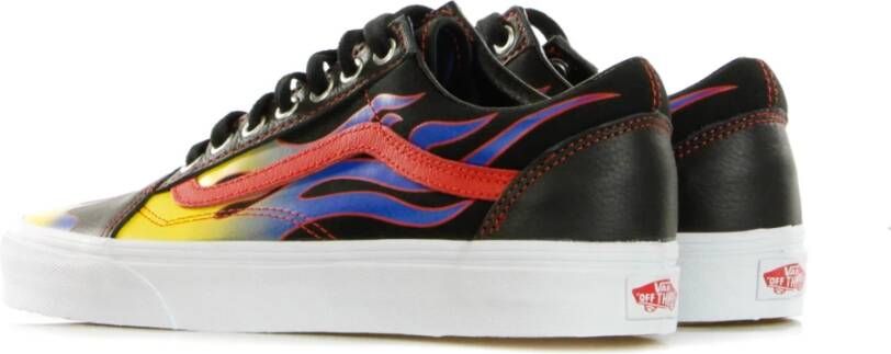 Vans Racer Lage Schoen in Zwart Rood Multicolor Heren