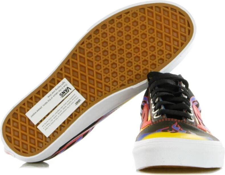 Vans Racer Lage Schoen in Zwart Rood Multicolor Heren