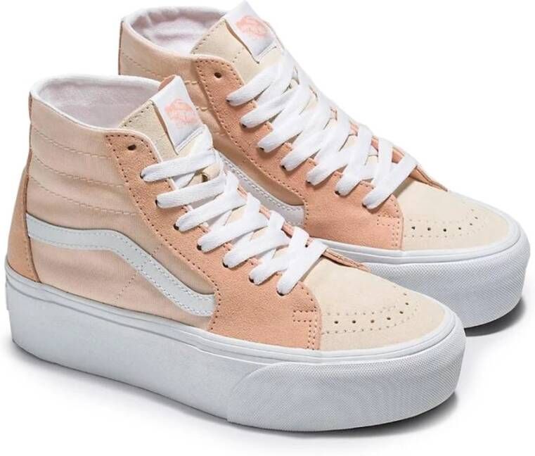 Vans Ronde Neus Stoffen Sneakers Pink Dames