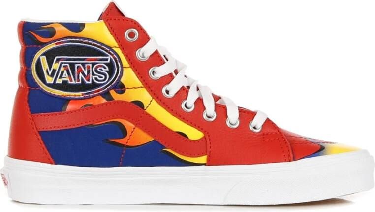 Vans Rood Blauw Hoge Sneakers Met Print Multicolor Heren