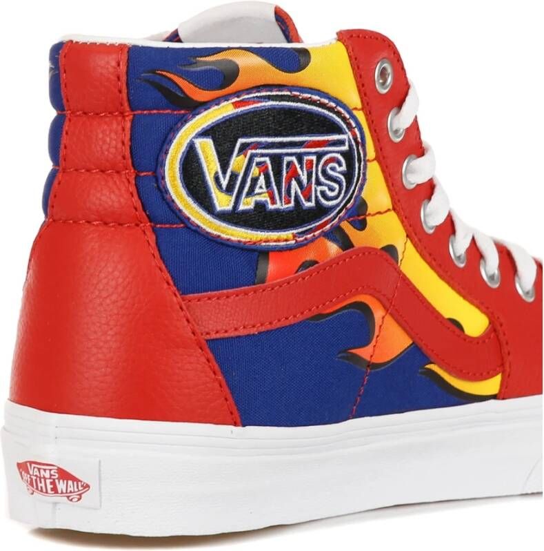 Vans Rood Blauw Hoge Sneakers Met Print Multicolor Heren