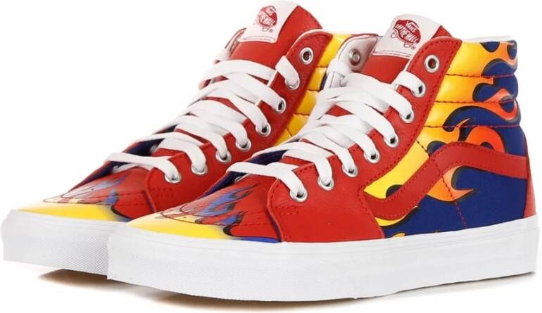 Vans Rood Blauw Hoge Sneakers Met Print Multicolor Heren