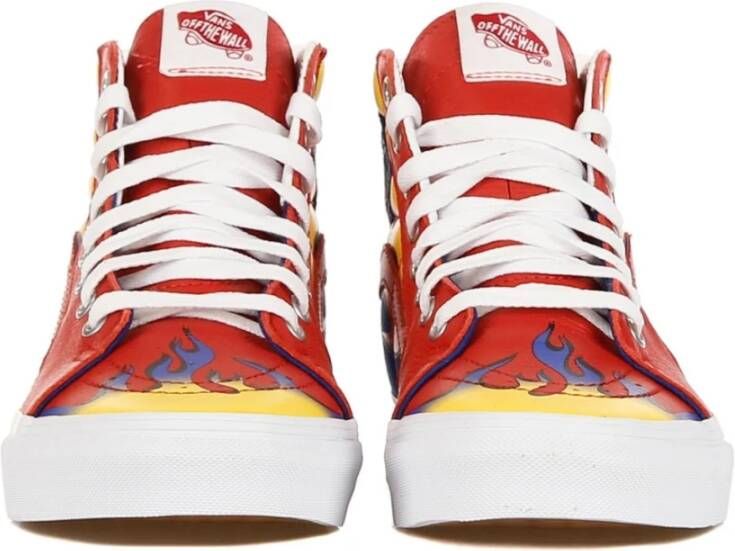 Vans Rood Blauw Hoge Sneakers Met Print Multicolor Heren