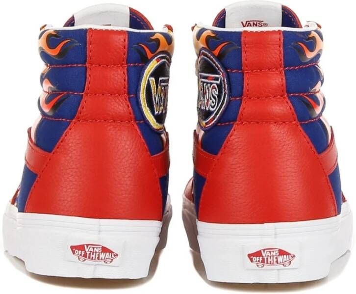 Vans Rood Blauw Hoge Sneakers Met Print Multicolor Heren