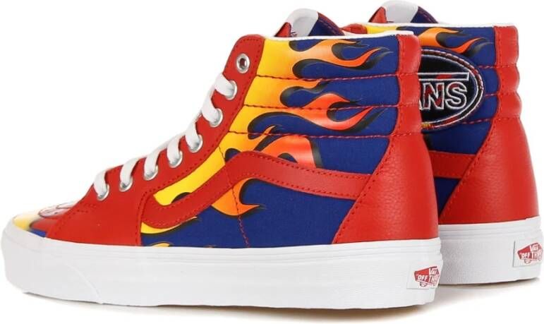 Vans Rood Blauw Hoge Sneakers Met Print Multicolor Heren