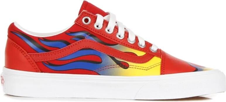 Vans Rood Blauw Lage Sneakers Met Print Multicolor Heren