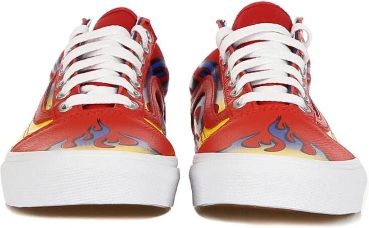 Vans Rood Blauw Lage Sneakers Met Print Multicolor Heren