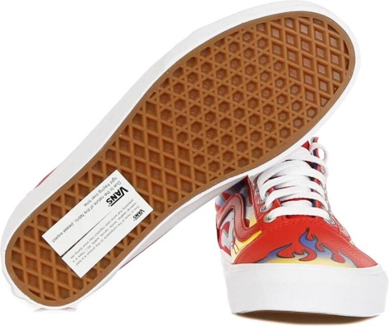 Vans Rood Blauw Lage Sneakers Met Print Multicolor Heren