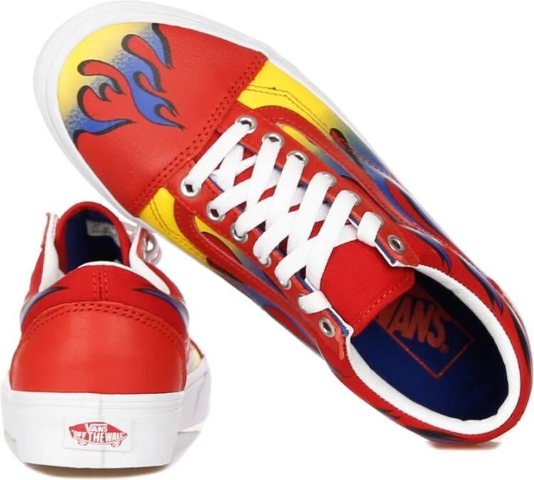 Vans Rood Blauw Lage Sneakers Met Print Multicolor Heren