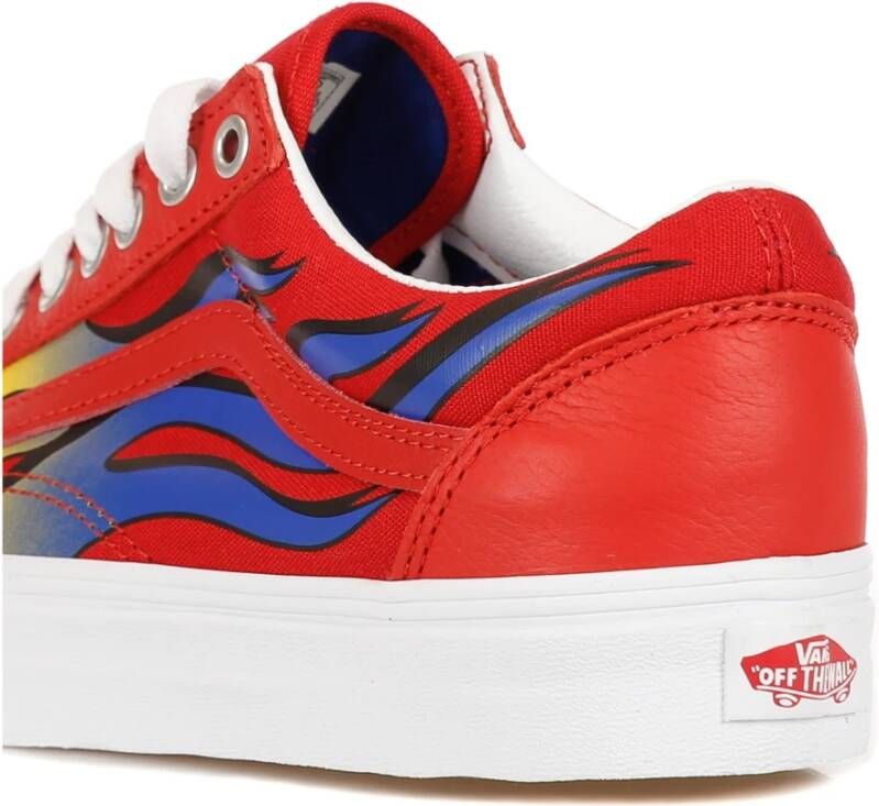 Vans Rood Blauw Lage Sneakers Met Print Multicolor Heren