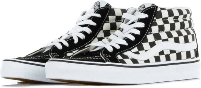 Vans Ruitpatroon Hoge Top Skate Schoenen Black Heren