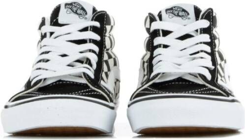 Vans Ruitpatroon Hoge Top Skate Schoenen Black Heren