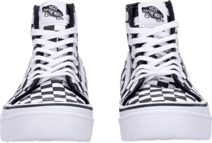 Vans Ruitpatroon Sk8-hi Dames Hoge Sneaker White Dames