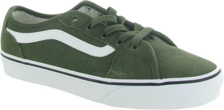 Vans Sherpa Platform Plaid Damesschoenen Green Dames