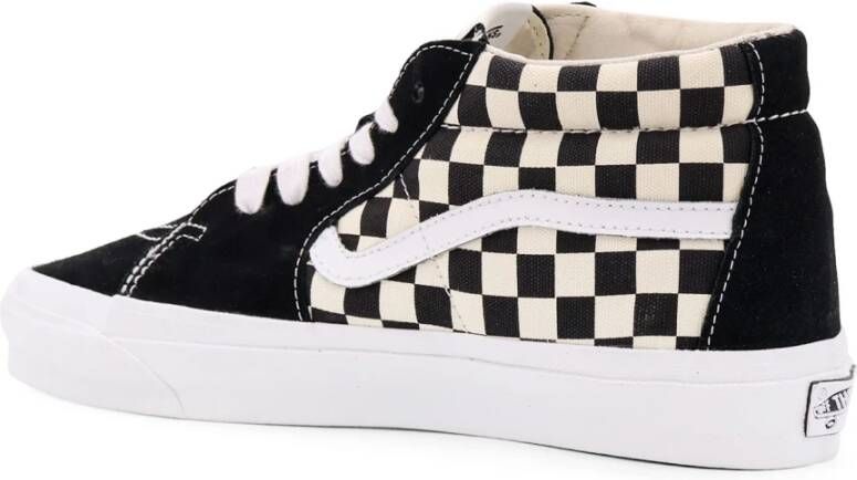 Vans Sneakers met ruitpatroon en hoge top Black Heren