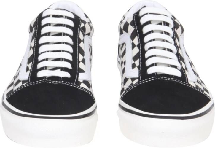 Vans Sneakers met ruitpatroon en leren details Black Heren