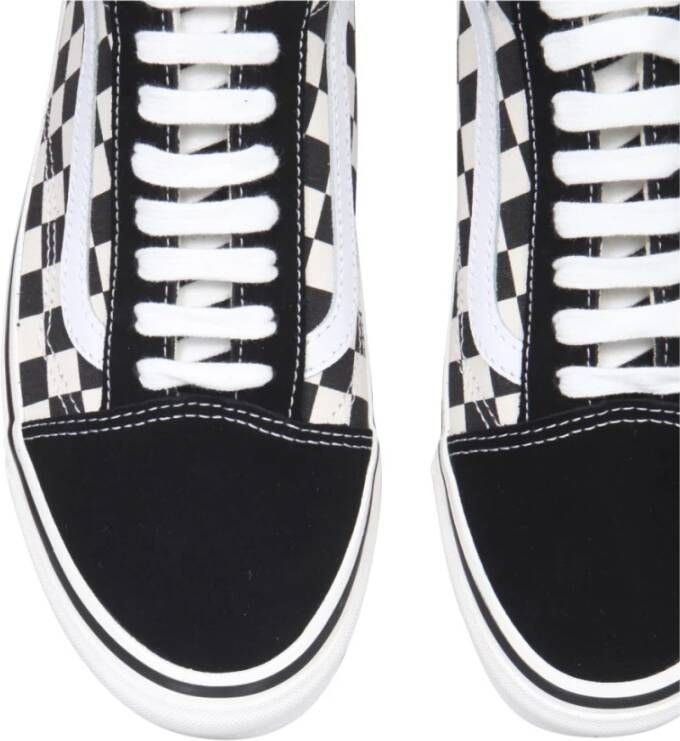 Vans Sneakers met ruitpatroon en leren details Black Heren