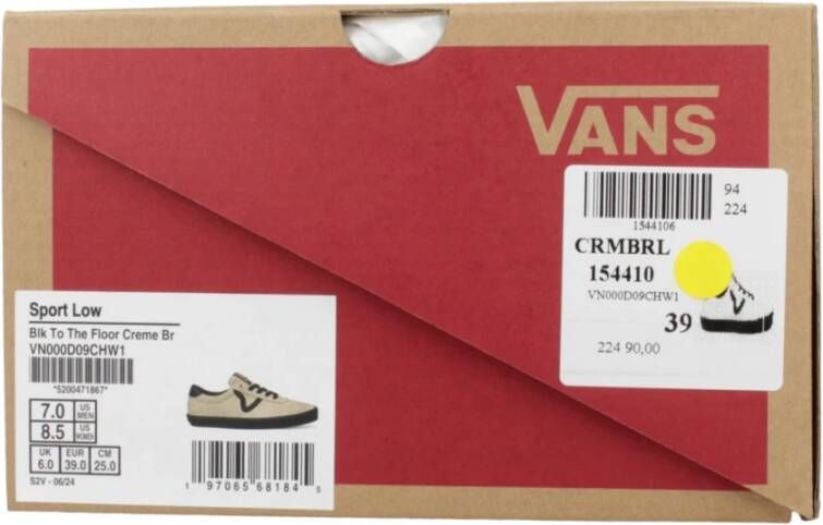 Vans Sport Laag Zwart Sneakers Beige Dames