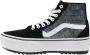 Vans Tapered Hi-Top Leren Schoenen Black Dames - Thumbnail 3