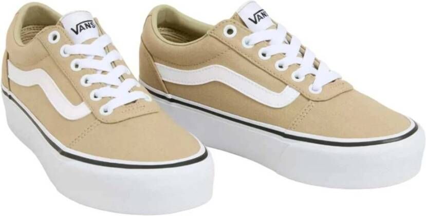 Vans Ward Platform Sneakers Beige Dames