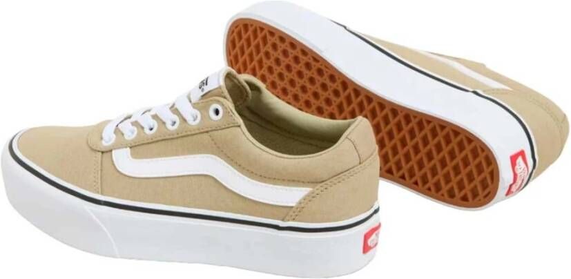 Vans Ward Platform Sneakers Beige Dames